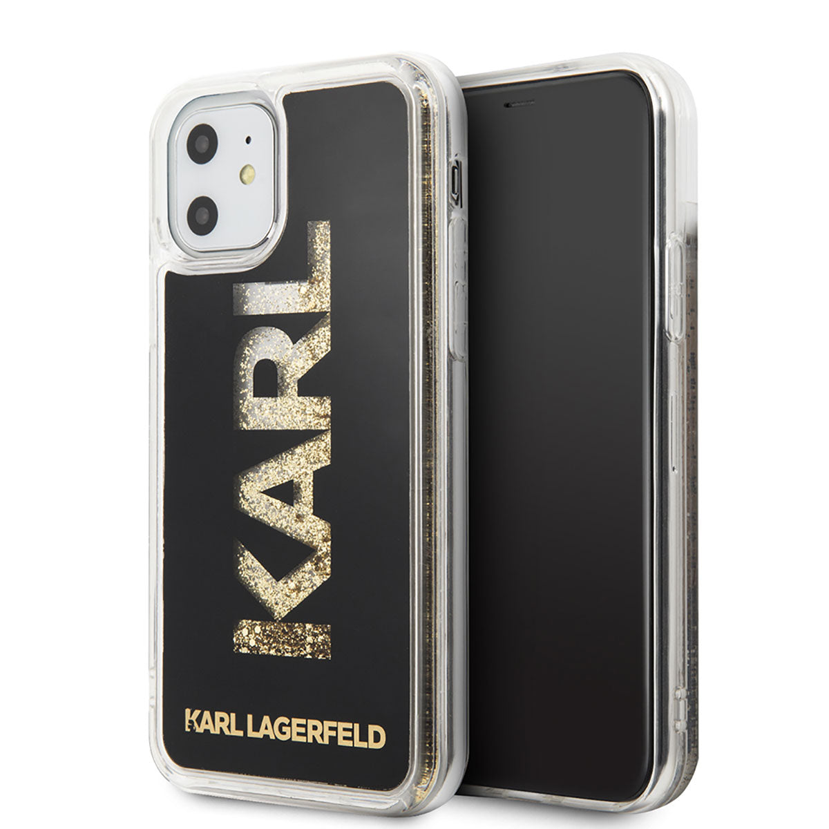 Karl Lagerfeld iPhone 11 Kılıf Sıvılı Simli Logo Dizayn Telefon Kılıfı - 1 Karl Lagerfeld iPhone 11 Kılıf Sıvılı Simli Logo Dizayn Telefon Kılıfı - 1